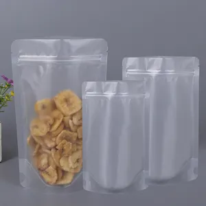 디지털 인쇄 투명 스탠드 업 파우치 냉동 식품 일회용 Resealable 투명 지 플락 가방