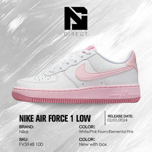 Nike Air Force 1 GS 'Día de San Valentín 2024' Zapatillas Casuales de Estilo Deportivo para Niñas Grandes - Product Image 6