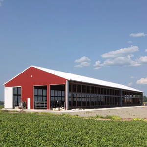 Bâtiment préfabriqué moderne d'entrepôt et d'atelier de structure en acier pour le stockage industriel, distribution de logistique et hangar de bétail - Product Image 2