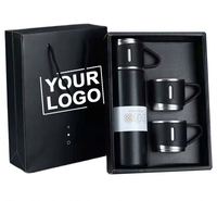 Botol Termos Air Stainless Steel 304 Custom LOGO Smart, Tumbler Vakum Digital dengan Layar LED Penunjuk Suhu, Model Cangkir Lurus