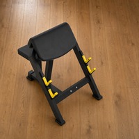 Banc de musculation commercial pour curls, station d'entraînement des biceps avec supports de barres réglables
