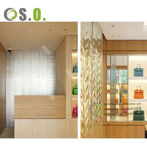 Tienda Boutique Accesorios Soporte de exhibición Bolso Tienda Diseño interior Personalizado Exhibición de metal dorado Bolsas de mesa Tienda - Product Image 2