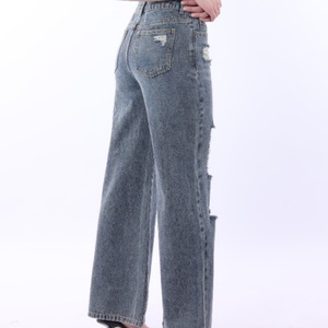 Jeans décontractés pour femmes, personnalisation OEM, nouveaux jeans baggy pour femmes, vente chaude, lavage camouflage, jambe large, tendance - Product Image 2