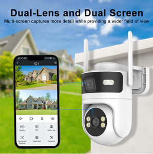 Telecamera di Sicurezza <span class=keywords><strong>Wireless</strong></span> 1080P con Scheda SIM 4G, Doppia Lente, Visione a Colori, PTZ 2MP WiFi, Rotazione 360 Gradi, Telecamera <span class=keywords><strong>IP</strong></span> CCTV - Product Image 2