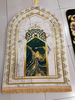 Wholesale Custom Size Print Color logo Rug Luxury Muslim Prayer Mat Gift Set