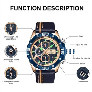 Montres pour hommes Drioshipping, marque de luxe haut de gamme, montre de sport en cuir, montre à quartz numérique pour homme, horloge LCD à double affichage, montre-bracelet - Product Image 6