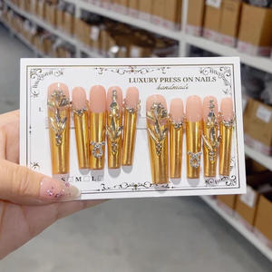 <span class=keywords><strong>Uñas</strong></span> <span class=keywords><strong>Postizas</strong></span> <span class=keywords><strong>de</strong></span> Lujo Hechas a Mano en 3D, <span class=keywords><strong>Uñas</strong></span> <span class=keywords><strong>de</strong></span> Estilete Largas <span class=keywords><strong>con</strong></span> Diseño <span class=keywords><strong>de</strong></span> Mariposa, Adornadas <span class=keywords><strong>con</strong></span> Diamantes <span class=keywords><strong>de</strong></span> Imitación - Product Image 5