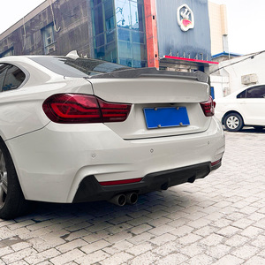 Bmw 4 Series F36 Rear Wing Spoiler Piano Black Carbon Fiber Texture Trunk Lip 2014 2020 - Product Image 2