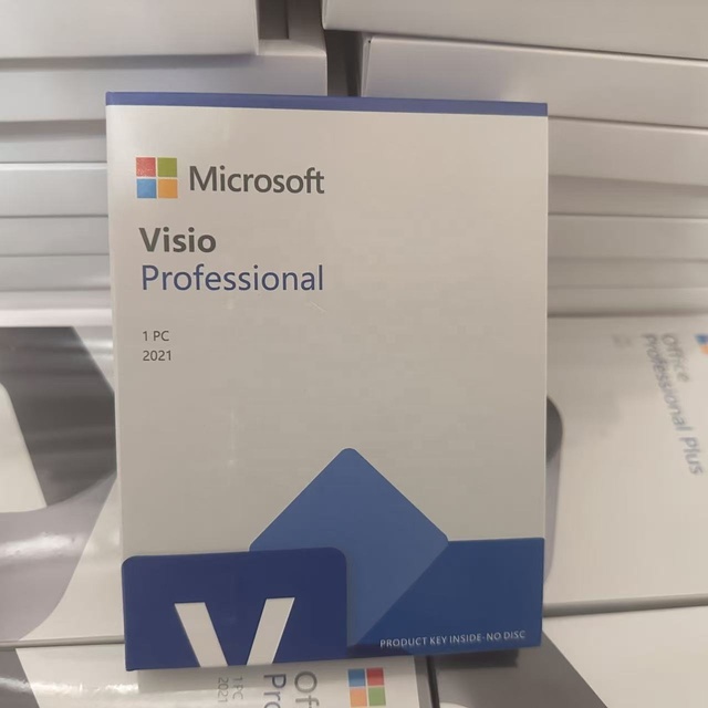 Visio 2021 Pro Retail Box With Key Card License MS Visio Professional 2021/2024 Bind License Lifetime Online Activation for PC