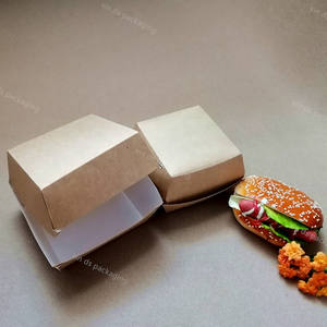 Boîte d'emballage <span class=keywords><strong>à</strong></span> <span class=keywords><strong>emporter</strong></span> <span class=keywords><strong>de</strong></span> <span class=keywords><strong>restaurant</strong></span> imprimé <span class=keywords><strong>de</strong></span> logo personnalisé taille usine frites hamburger burger poulet frit avec gaufrage - Product Image 2