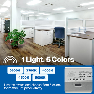 Thương mại hiện đại <span class=keywords><strong>LED</strong></span> Bảng điều chỉnh ánh sáng 2x2ft 2x4ft 1x4ft Trần phẳng cho văn phòng nhà bệnh viện Nhôm PC cơ thể 5cct Watt lựa chọn - Product Image 3