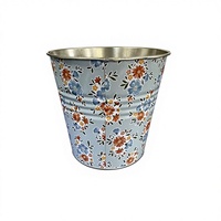 Desain Pot Bunga Kaleng Silinder Cetak Multi Warna Kustom dengan Cetak Offset untuk Hadiah