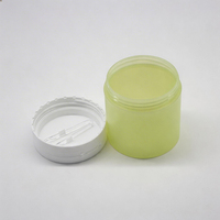 Pot en plastique PP vide de 200 ml (6,76 oz) pour tampons de coton et disques exfoliants, avec couvercle à charnière et pince, vente en gros d'usine CHA202C1