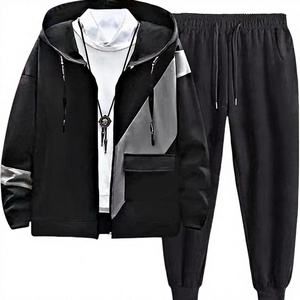 Men Plus Size Hooded Breathable Eco-Friendly Lightweight Gym Sport Wear Two Piece Sets Custom Logo Jogger Casual Winter 2026 - Product Image 3