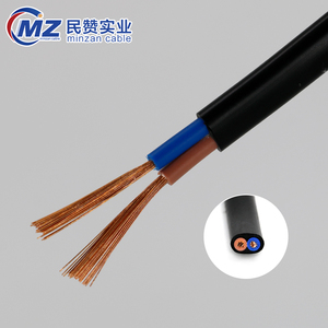 RVVB câble <span class=keywords><strong>électrique</strong></span> conducteur toronné en cuivre PVC double isolation gainée Multic Core fils <span class=keywords><strong>électrique</strong></span>s plats - Product Image 2