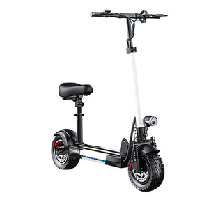 Trottinette électrique tout-terrain adulte pliable avec siège, suspension avant et frein à disque - Product Image 3