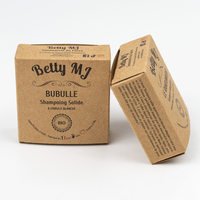 Boîte de papier à savon fait main avec logo personnalisé en gros Boîte à savon faite maison en papier kraft recyclé