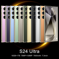 Smartphone Original S24 Ultra 16GB+1TB Dual SIM 5G Ponsel 7.3 Inci HD Resolusi 120Hz CPU Deca Core 108MP Spanyol