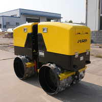Nouveau Compacteur Routier Vibratoire à Double Tambour FURD à Système Entièrement Hydraulique, Type Pied de Mouton, Moteur Yanmar 24 CV
