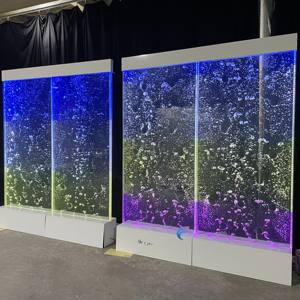Interior decovative divider LED <b>acrylic</b> floor standing dancing water bubble wall panel - Product Image 2