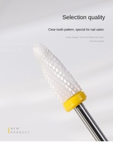 5 pièces manucure perceuse électrique accessoire carbure de tungstène polisseuse à ongles Bit 3/32 taille différentes couleurs épaisseur céramique