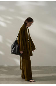 Pantaloni larghi dritti in lana di Yak autunno nuovi pantaloni Casual in misto lana di alta qualità da donna - Product Image 3