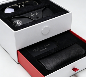 Eco Friendly Recycled <b>Materials</b> Custom Logo Luxury Rigid Paper Reusable Portable Protective Case Eyewear Glasses <b>Packaging</b> Box - Product Image 1