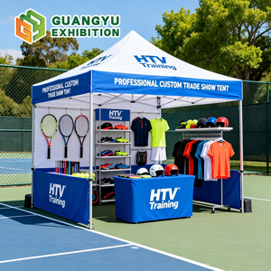 Carpa Plegable con Impresión Personalizada 10x10, <span class=keywords><strong>Toldo</strong></span> <span class=keywords><strong>3x3</strong></span> con Rayas Amarillas, Carpa Pop-Up 10x10 de Aluminio Resistente para Exposiciones en Interiores - Product Image 3