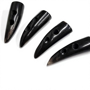 Best Quality Flatback Buffalo Horn Toggle Button Handcrafted 2-Hole Toggle for Fashion Clothing Coats & Jackets from India - Product Image 1