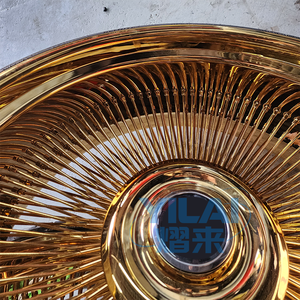 Стальной обод колеса с плавающей центральной крышкой, золотисто-хромированный, для автомобилей, 26 дюймов - Product Image 3