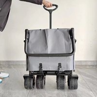 Poussette pliante OEM personnalisable avec toit à 4 roues pour camping, plage et désert pour chariots à main