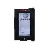 Mini-réfrigérateur de comptoir Meisda SC08A 8L avec porte vitrée, portable et compact, pour hôtel, café, bureau