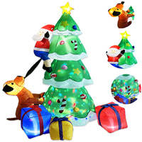 Décorations de Noël gonflables d'extérieur en gros avec Père Noël, chien et boîtes cadeaux – Arbre de Noël gonflable très populaire