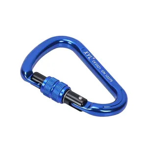 China Supplier Wholesale Pear-Shaped Climbing Equipment Aluminum Alloy Carabiner Hook with Professional for Rock Climbing