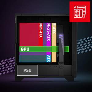 <span class=keywords><strong>MSI</strong></span> MPG GUNGNIR 300R Airflow - Boîtier PC <span class=keywords><strong>Gaming</strong></span> Moyen-Tour Premium - Panneau Latéral en Verre Trempé - Ventilateurs ARGB de 120mm - Product Image 4