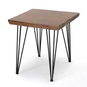 Modern Design Accent <b>Table</b> Metal Wood Contemporary Furniture Home Kitchen Sustainable Stylish Small Spaces Farmhouse Hotels - Product Image 2