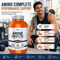 Bioby OEM Private Label Amino Complete 360 Capsules avec 20 Aminos, Mélange de Protéines et Vitamine B-6 pour l'Énergie et la Récupération