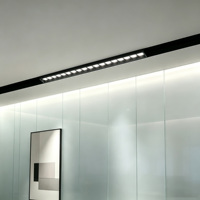 Luminaire à grille magnétique LED linéaire anti-éblouissement pour rail magnétique domestique sans éclairage principal