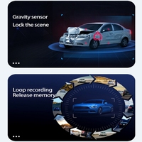 Kamera dasbor mobil layar sentuh 12 inci, kamera 4K + 2K kaca spion GPS WIFI lensa ganda 4K dvr mobil untuk mobil
