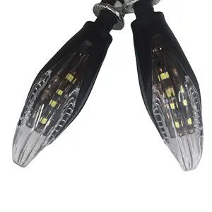 2 Pcs 12V Đôi Hai Mặt Chiếu Sáng Hai Màu Trắng Màu Xanh Màu Vàng Đỏ Và RGB Strobe Flash LED Tín Hiệu Lần Lượt xe Máy Đầu Đèn