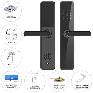 Cerraduras Inteligentes para Puertas con Huella Dactilar y Batería, Cerraduras Biométricas Digitales con Manija para Puerta Principal de Hotel - Product Image 2