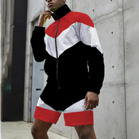 Ensemble survêtement coupe-vent imperméable 100 % polyester surdimensionné personnalisé avec impression, grande taille, pour homme