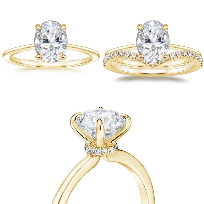 Oval Cut Slim Band