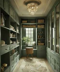 Armoire sur mesure de style rétro américain haut de gamme, dressing, chambre à coucher - Product Image 6