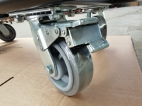 Chariot utilitaire en acier inoxydable robuste pour cloisons sèches avec quatre roues Capacité de charge de 300 kg Chariot de stockage industriel OEM personnalisable