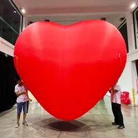 Ballons en forme de cœur gonflables réfléchissants rouges doubles en PVC pour mariage/Saint-Valentin, élégants, vintage, modernes, luxueux, couleurs personnalisables