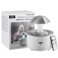 Diffuseur d'arômes intelligent rotatif ODIS en forme de goutte d'eau avec télécommande, LED respirante réglable, humidification sans alcool pour huiles essentielles