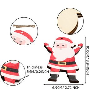 Creative Wooden <b>Christmas</b> <b>Wall</b> Hanging Tag Carving <b>Tree</b> Snowman Pendant Ornaments Handmade Cartoon for Festive Holiday Season - Product Image 3