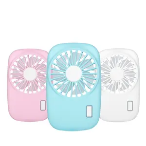 2022 New designed mini square creative ABS+PP Low noise Desktop mute USB rechargeable hand-held handy camera portable fan