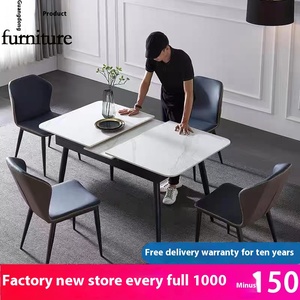 Quảng Đông Phật Sơn Sang Trọng Có Thể Gập Lại Bàn Ăn 1.0M Hình Chữ Nhật Kính Thiên Văn Slate Cho Hộ Gia Đình Nhỏ Căn Hộ Căng Có Thể truy cập - Product Image 2